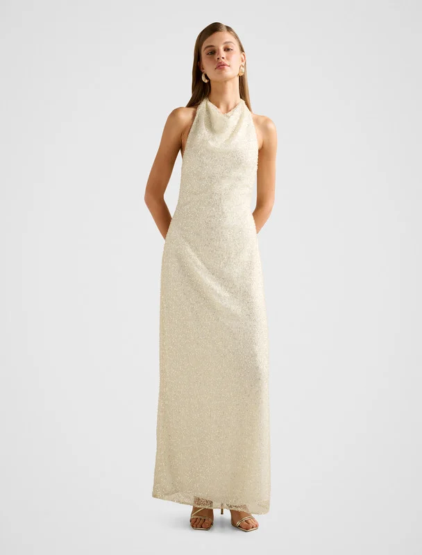 Drx21024-Champagne Women's Mid Dress